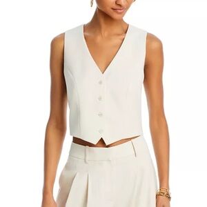 Wayf cream button-up dree vest - medium